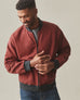 Men's Fleece Bomber Jacket - Russet Brown Black